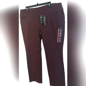 NWT Lee's Sculpting Slim Fit Stretch Burgundy Pants